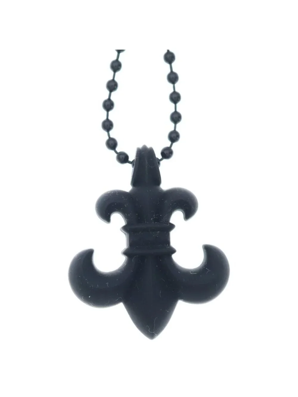 Chrome Hearts Rubber Fluer BS Flare Necklace Silicone Black